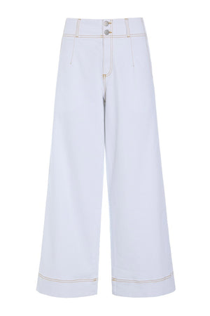 Jinzu vide bukser White - 261-2445-5607
