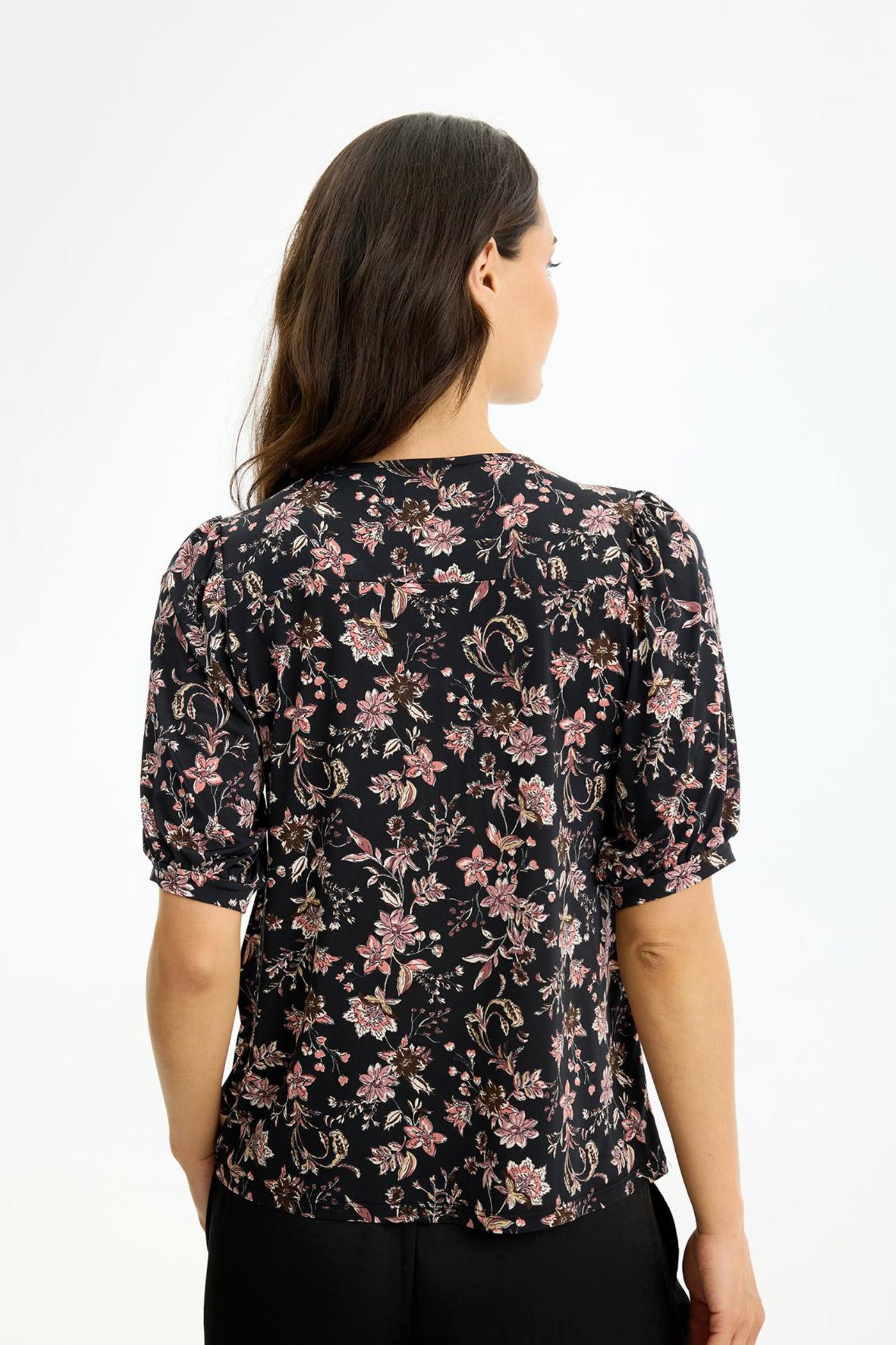 Jo blouse 1/2 sleeves PLUM - 17256