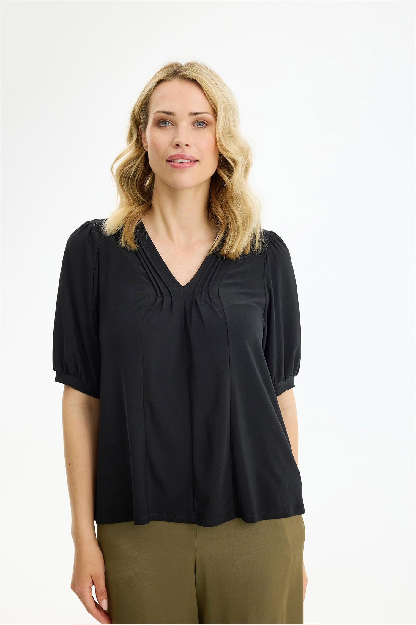 Jo blouse 1/2 sleeves SORT - 17249