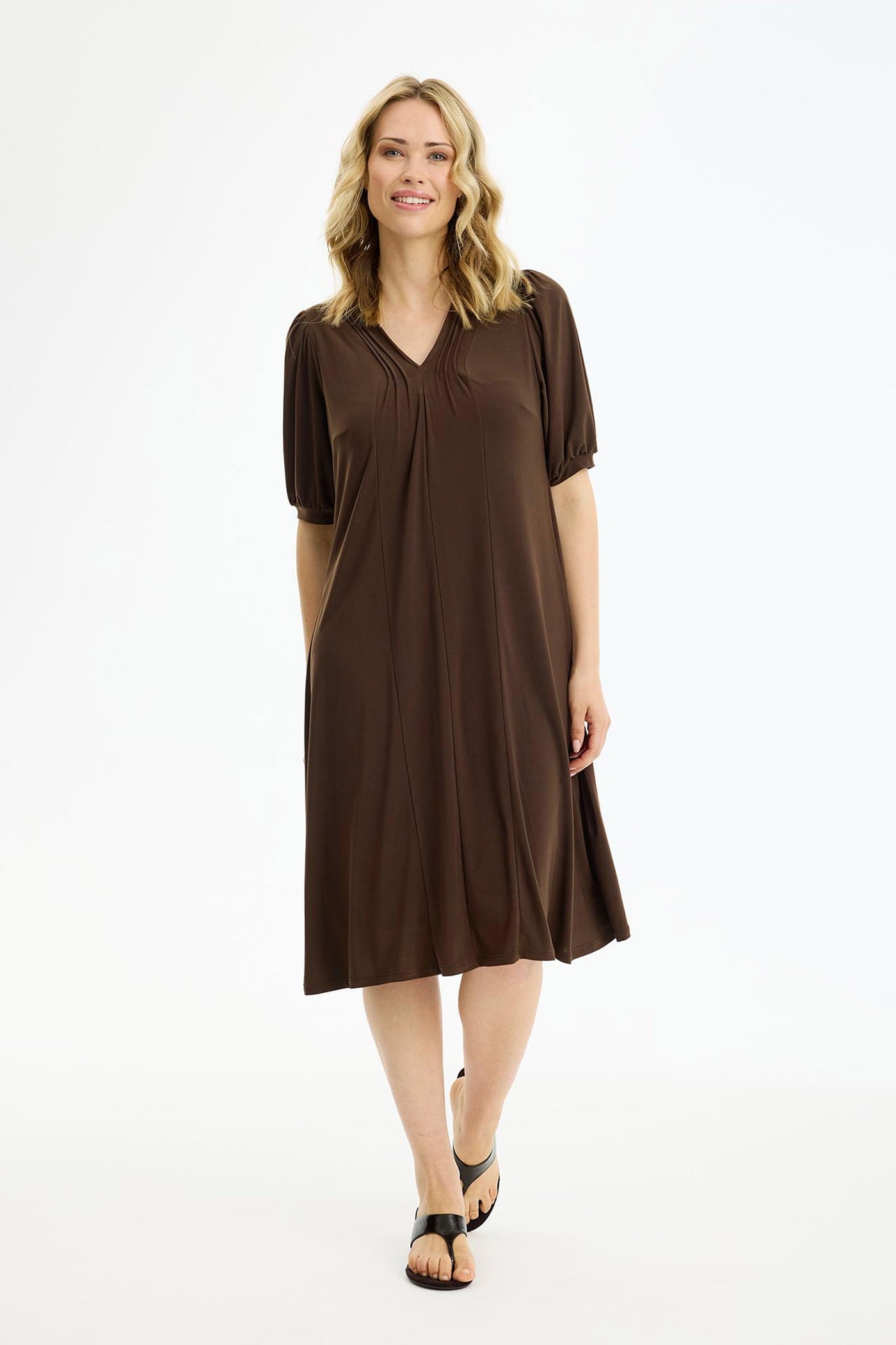 Jo dress 1/2 sleeves Brown - 17248