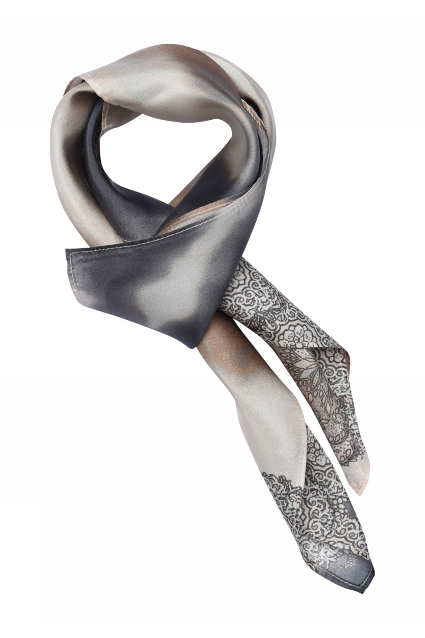 Joly, printed silk scarf 82020-Beige/Sand - 60803/4039