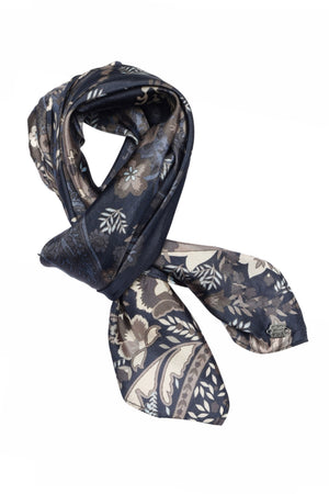 Joly, printed silk scarf 84978-Midtnight - 59805/4039
