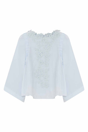 Judi, A-shape blouse 4007-Air Blue - 60639/7620