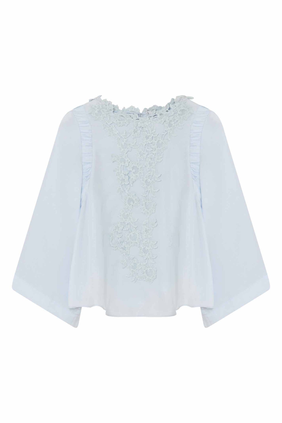 Judi, A-shape blouse 4007-Air Blue - 60639/7620
