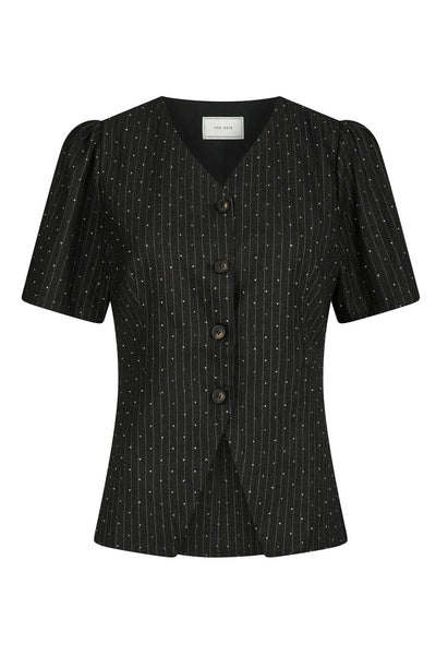 Jules B Pinstripe Blouse Antracit - 167083 Thumbnail