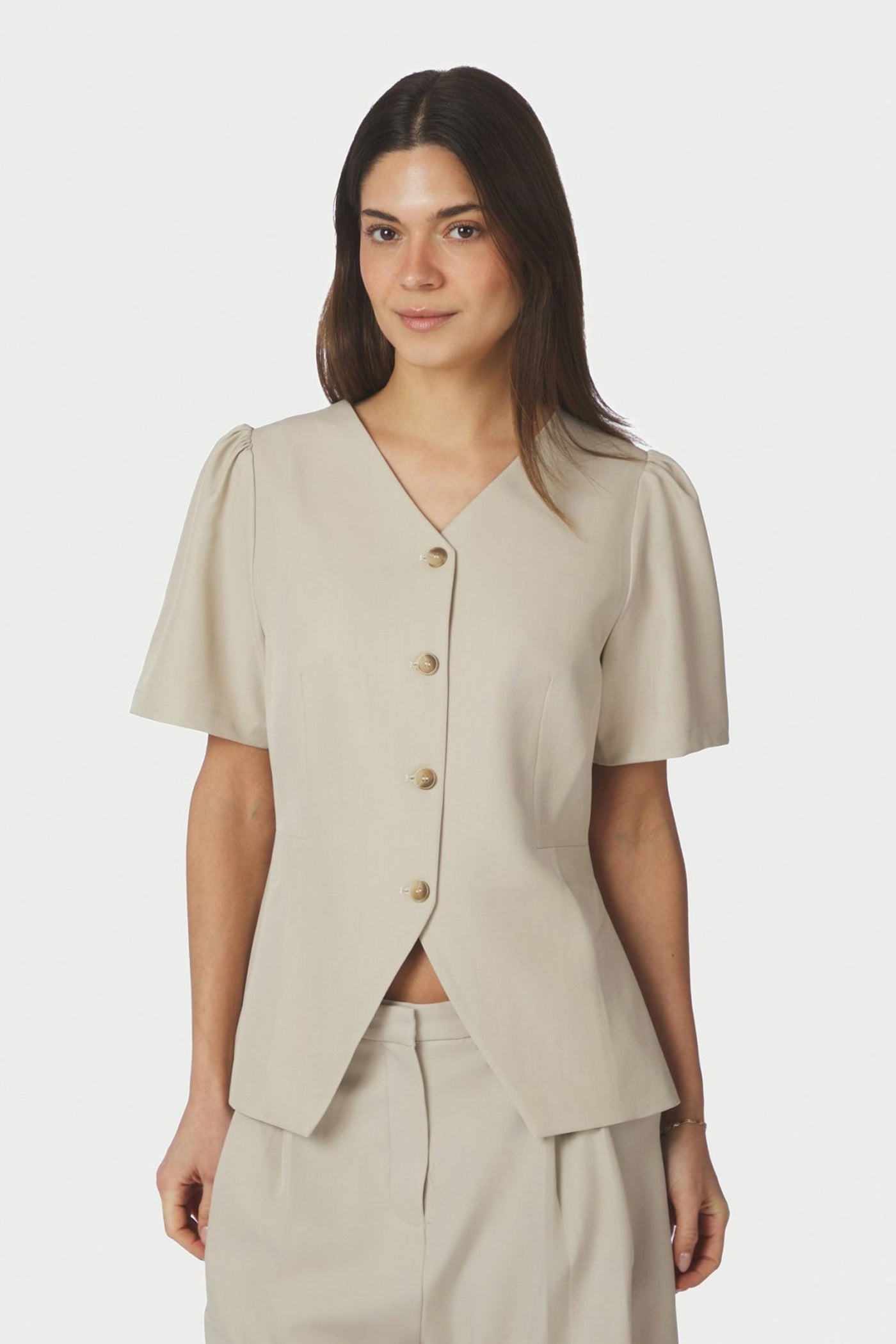 Jules Structure Blouse Creme - 165065