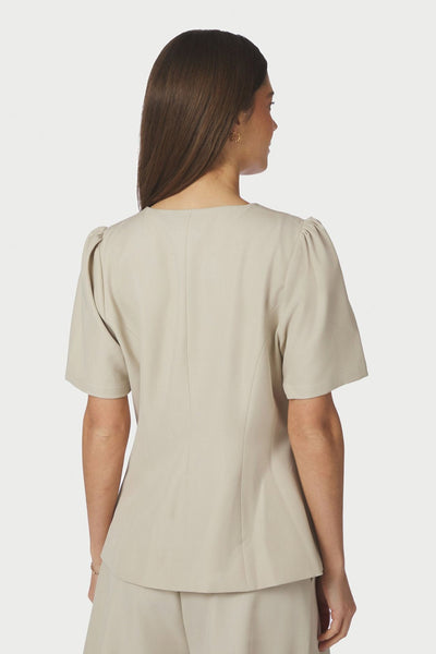 Jules Structure Blouse Creme - 165065 Thumbnail