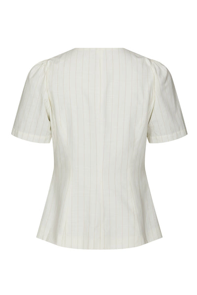 Jules Summer Stripe Blouse Taupe Stripe - 168850 Thumbnail