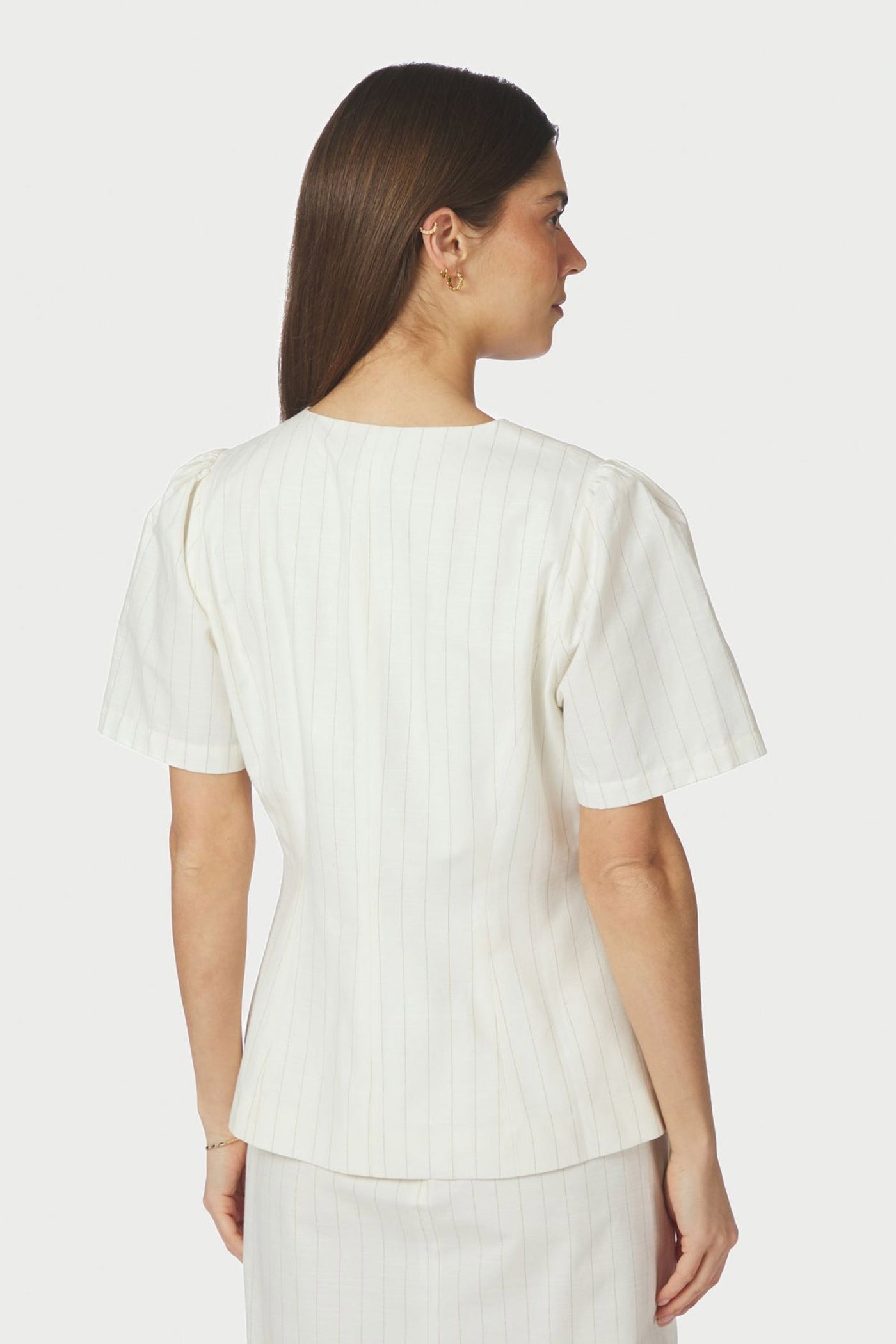 Jules Summer Stripe Blouse Taupe Stripe - 168850