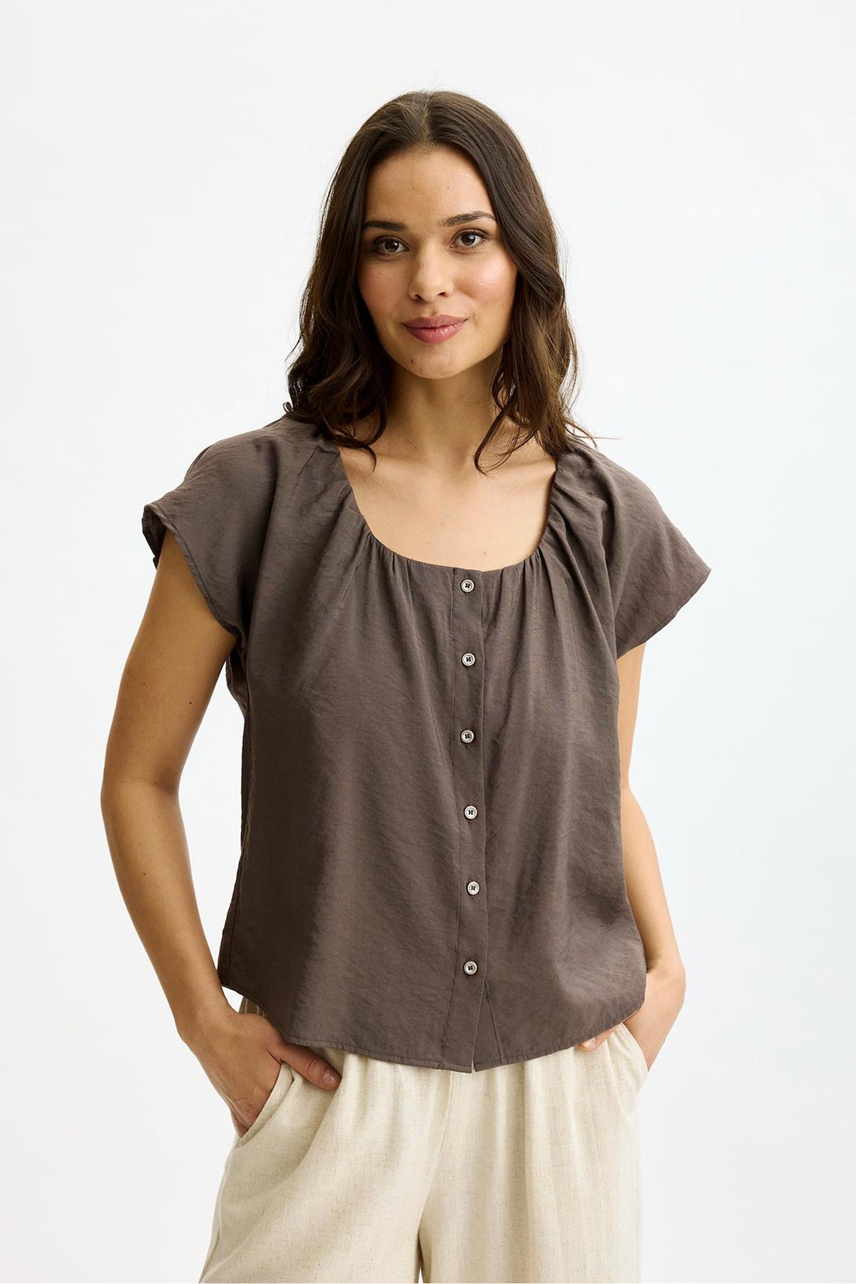 Juliane blouse Mocca - 17071
