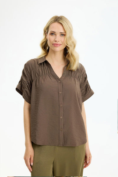 Juliane shirt Mocca - 17197 Thumbnail