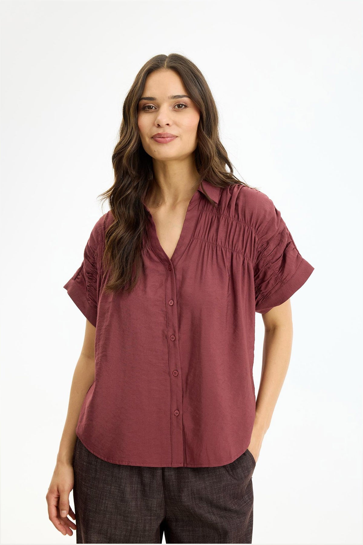 Juliane shirt PLUM - 17197