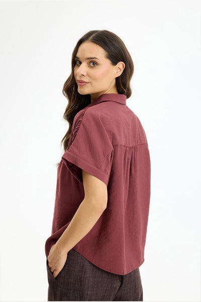 Juliane shirt PLUM - 17197 Thumbnail