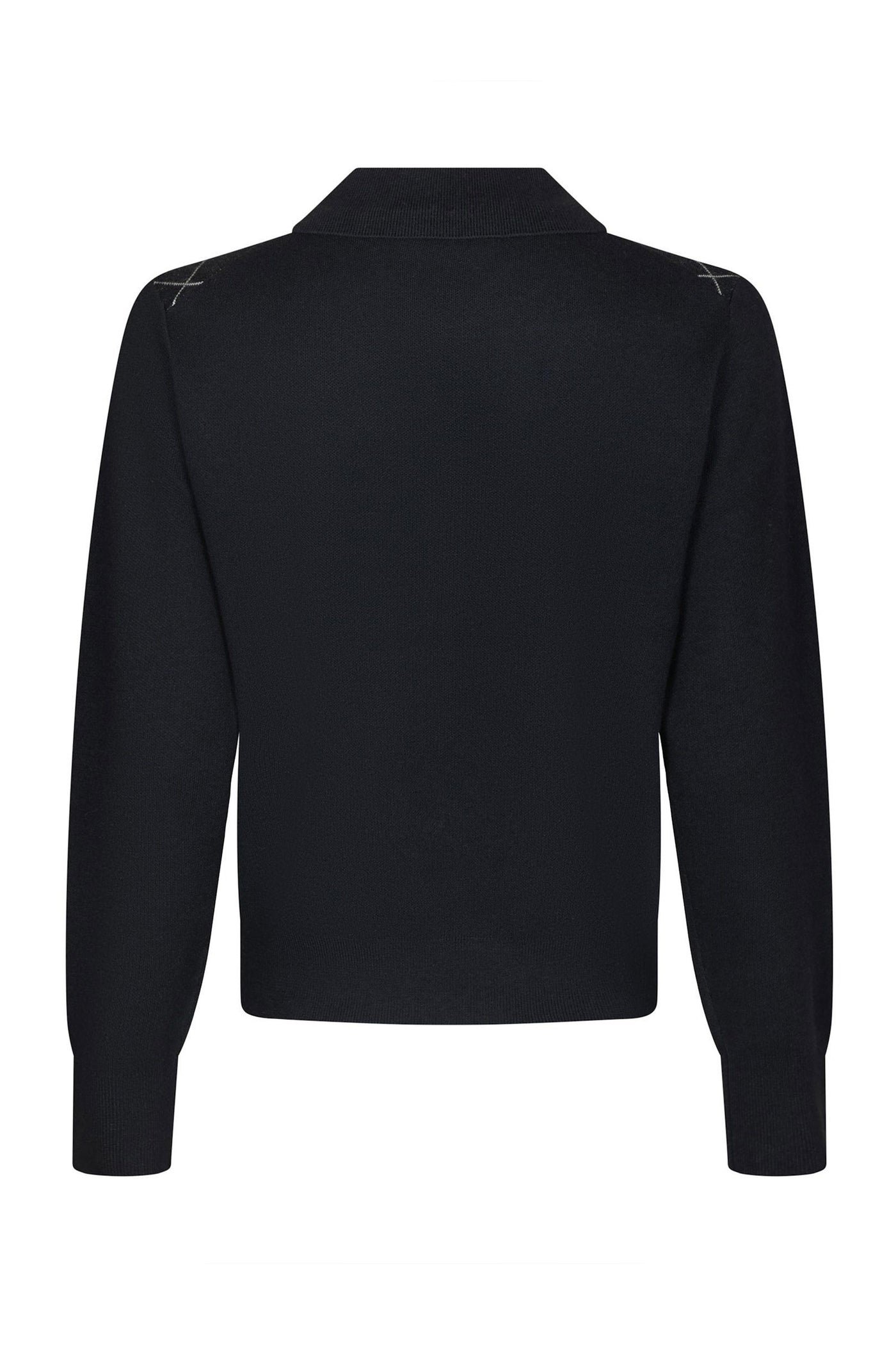 Julina Check Knit Blouse Navy - 168829