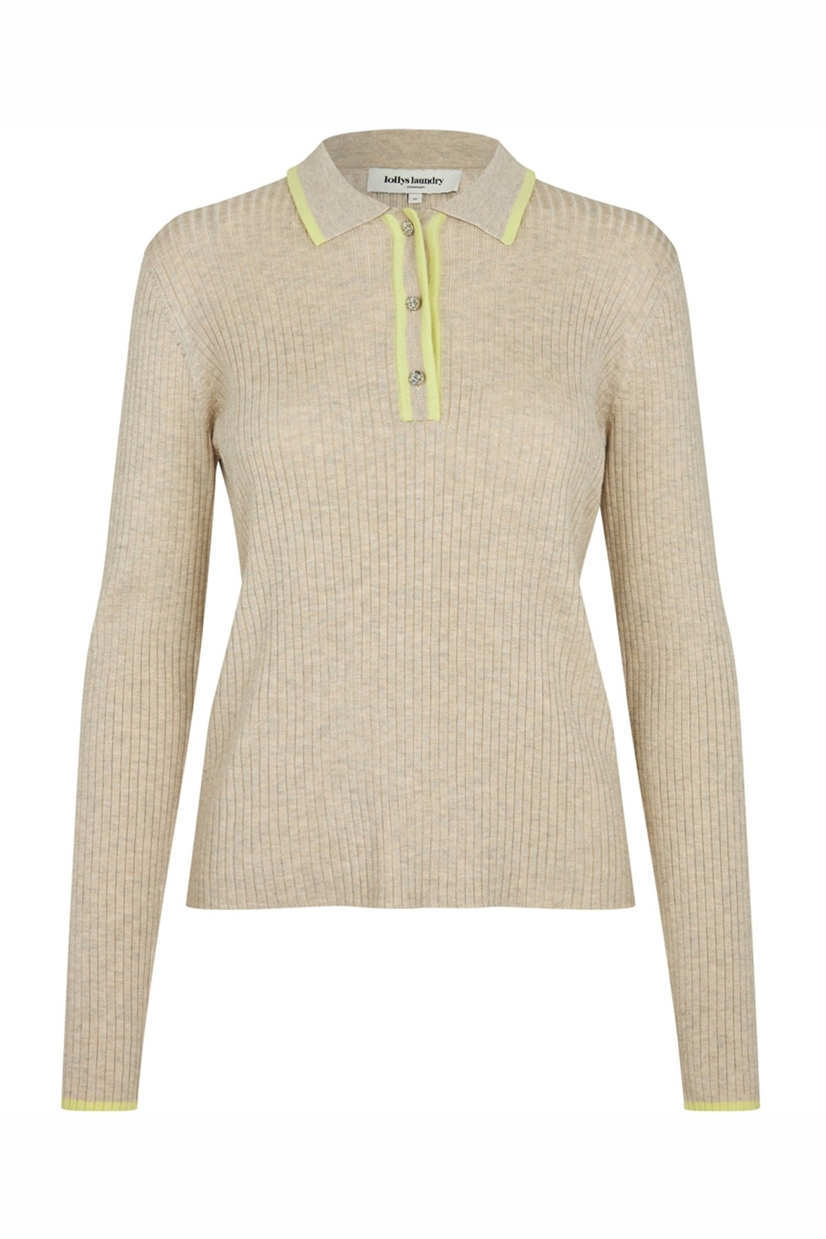 JulioLL Knit Polo LS 08 Beige - 26172-5008