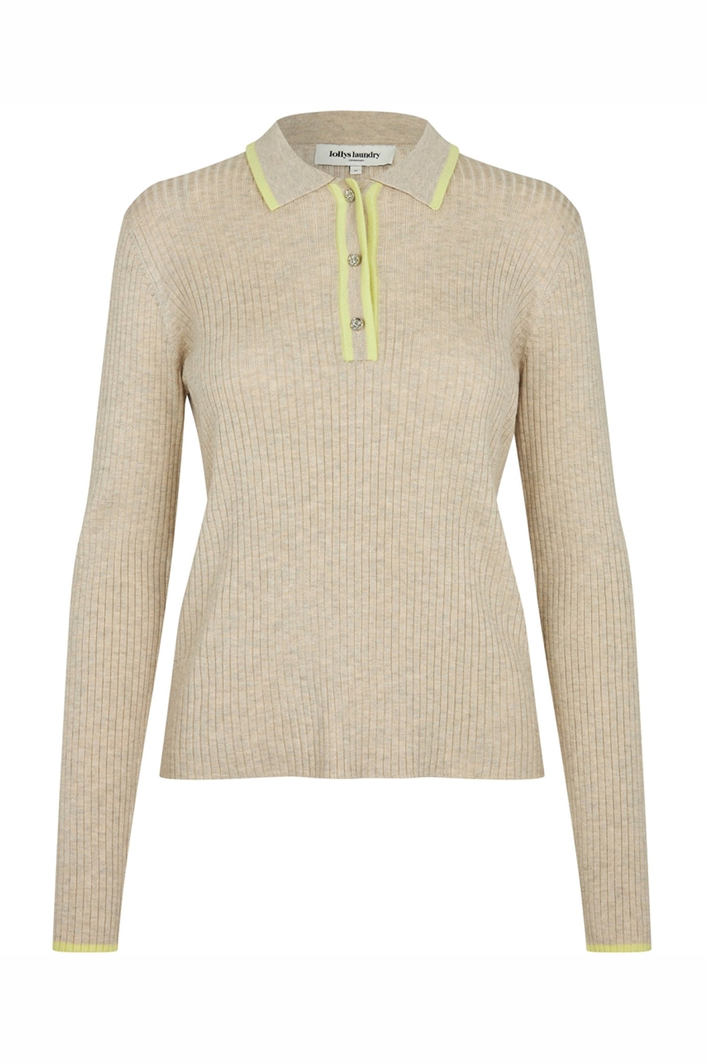 JulioLL Knit Polo LS 08 Beige - 26172-5008