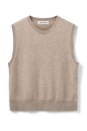 KARLISW VEST 7071 Brown melange - SNOS551