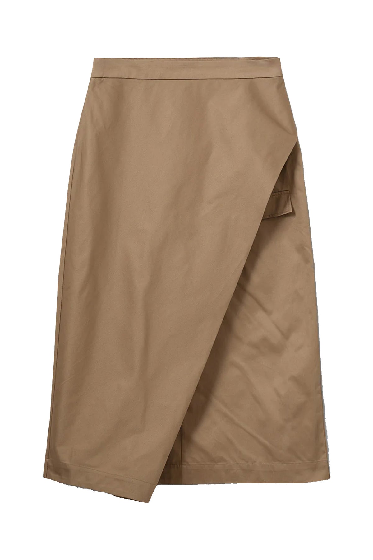 KATRINESW MIDI WRAP SKIRT 7012 Camel - S261472