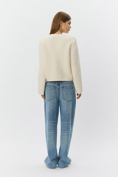 KYRASW KNIT CARDIGAN 0101 Off white - S261305 Thumbnail