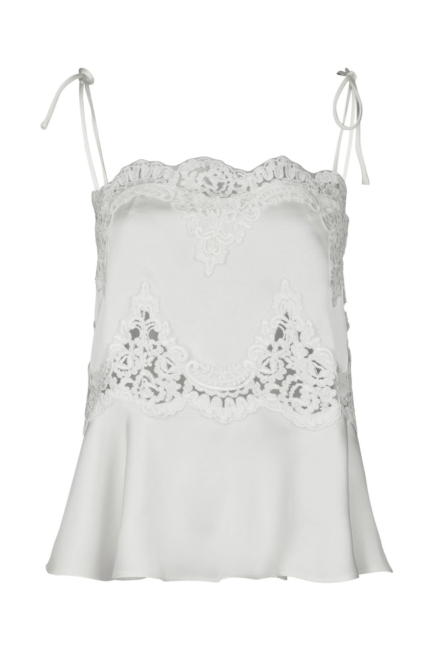 Kaela Heavy Sateen Lace Top Pearl - 168290