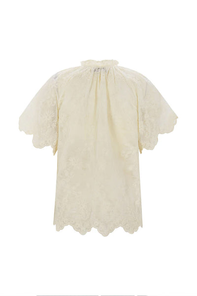 Kalill Blouse Ss Creme - 26246-1014 Thumbnail