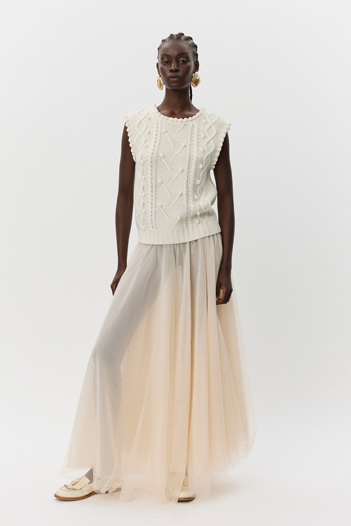 KamelaSW Vest 0101 Off white - S254475