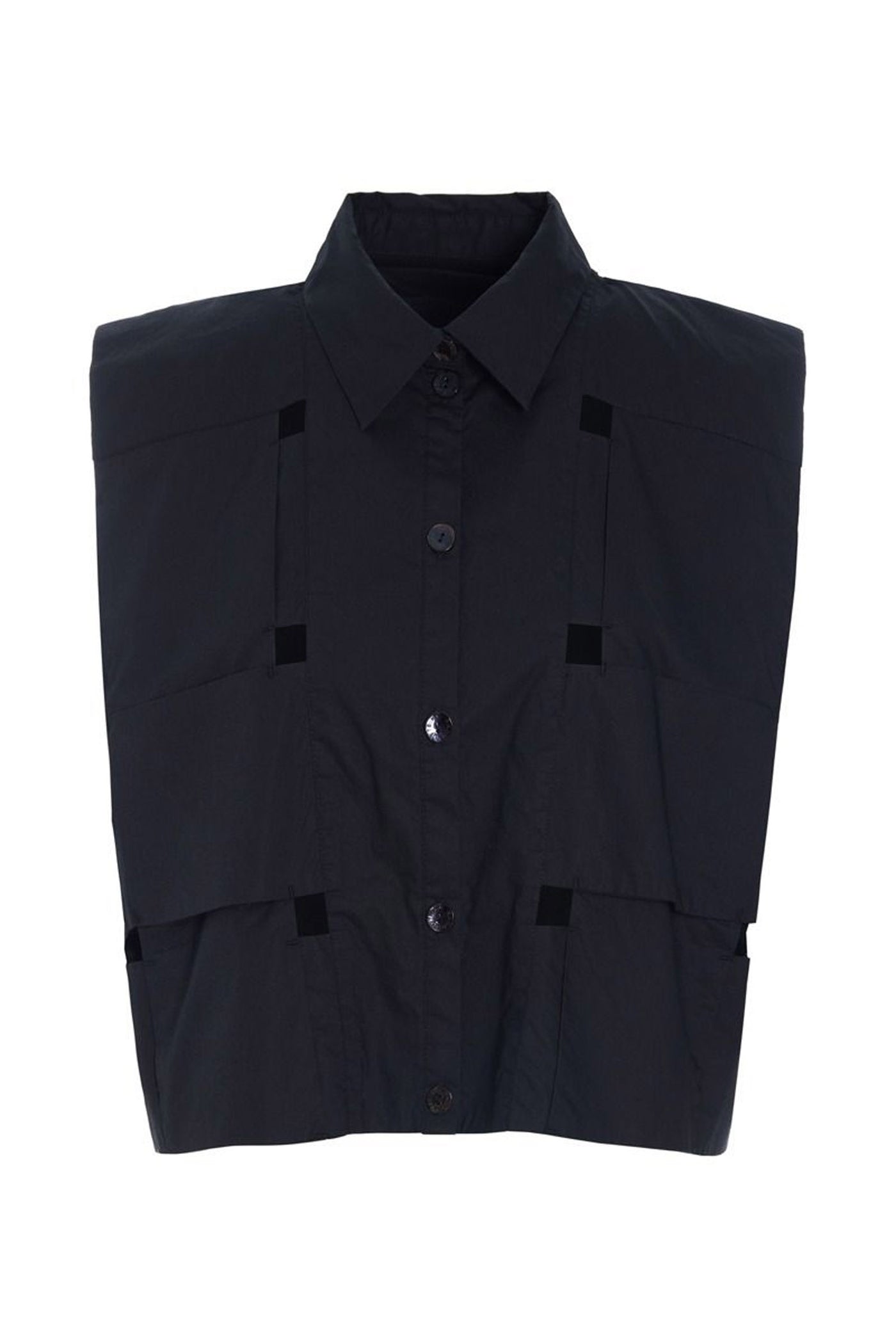 Kami cotton kort skjorte Black - 262-2429-5716