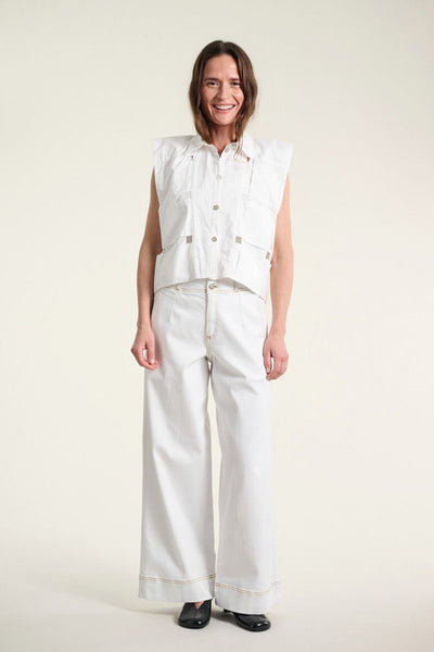 Kami cotton kort skjorte White - 262-2429-5716 Thumbnail