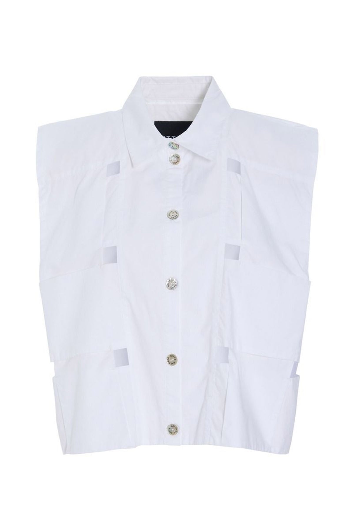 Kami cotton kort skjorte White - 262-2429-5716