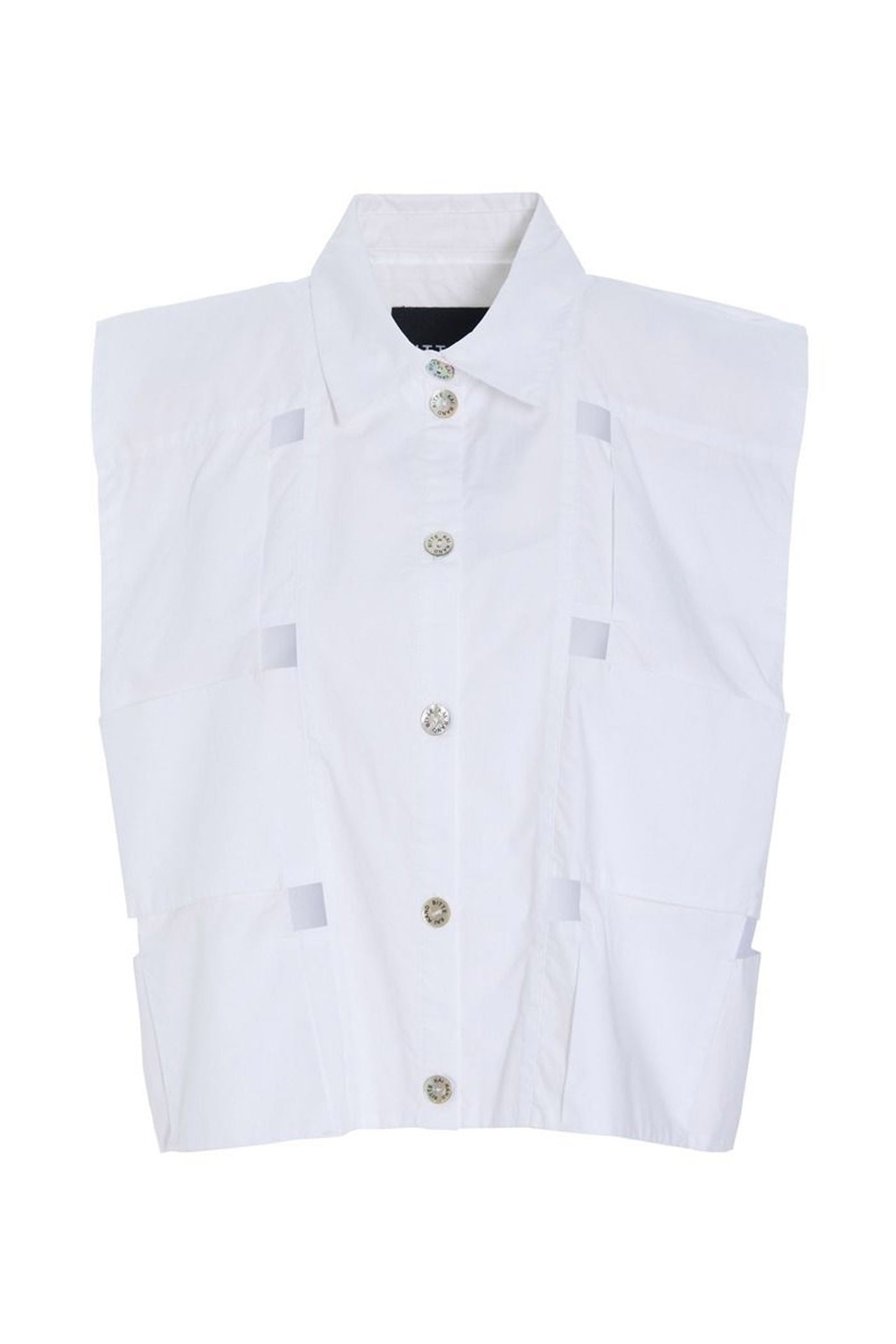 Kami cotton kort skjorte White - 262-2429-5716