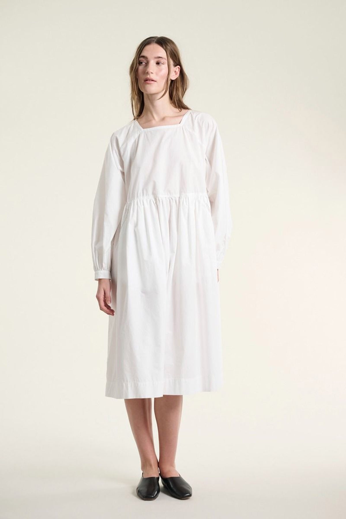 Kami cotton raglan kjole White - 262-2429-5714
