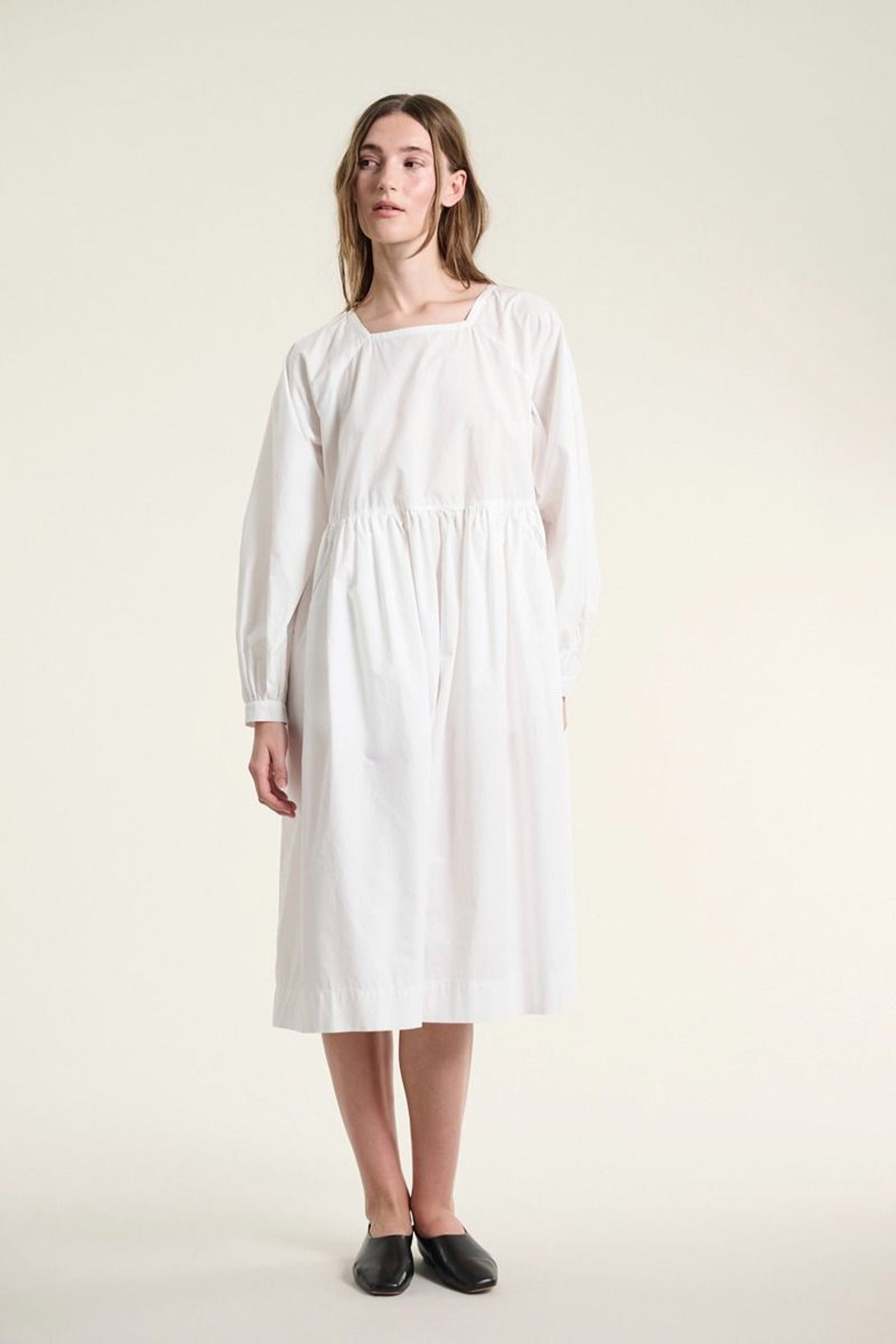 Kami cotton raglan kjole White - 262-2429-5714