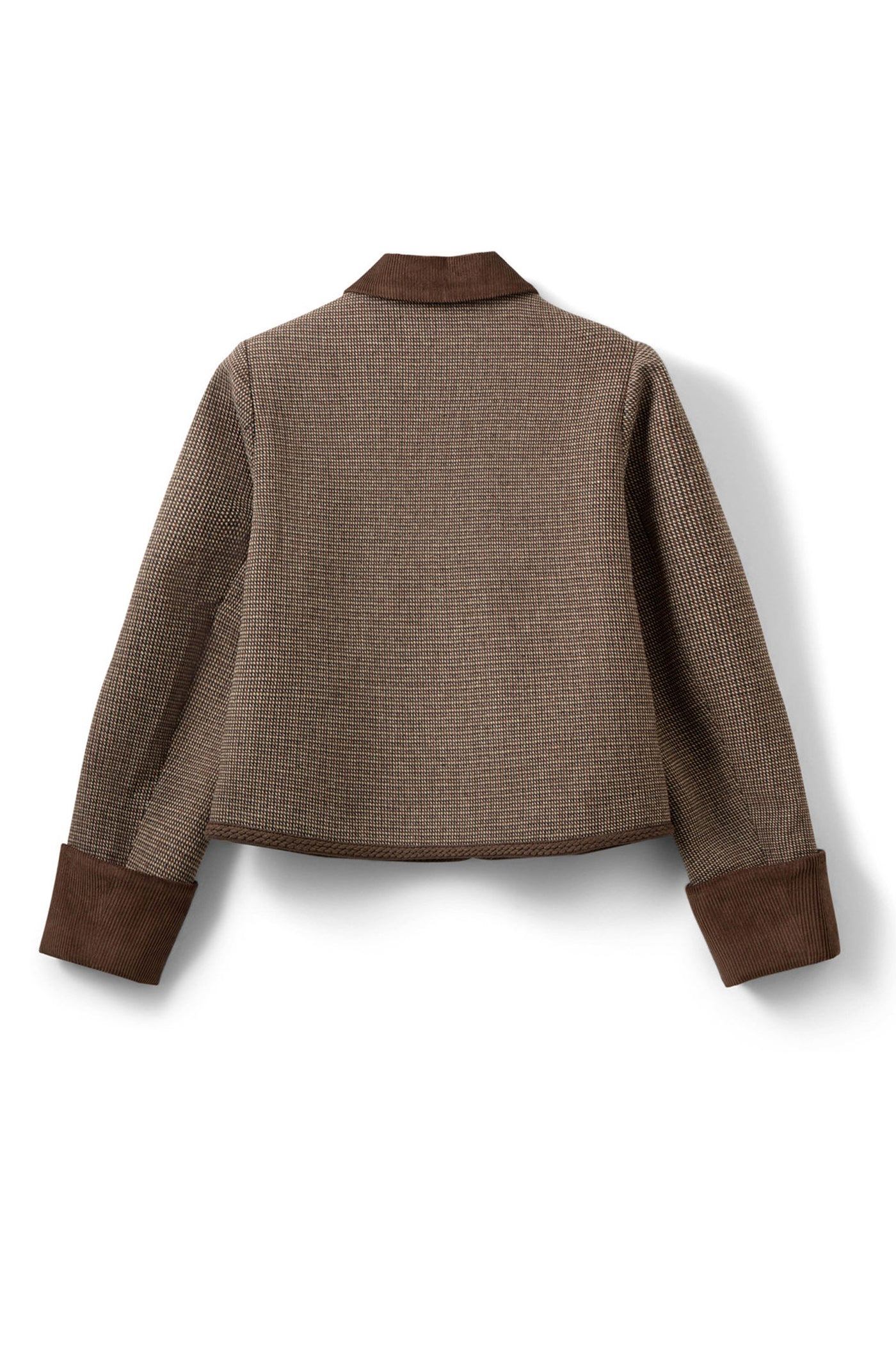 Kamikkasw Short Tweed Jacket Brown check - S263215