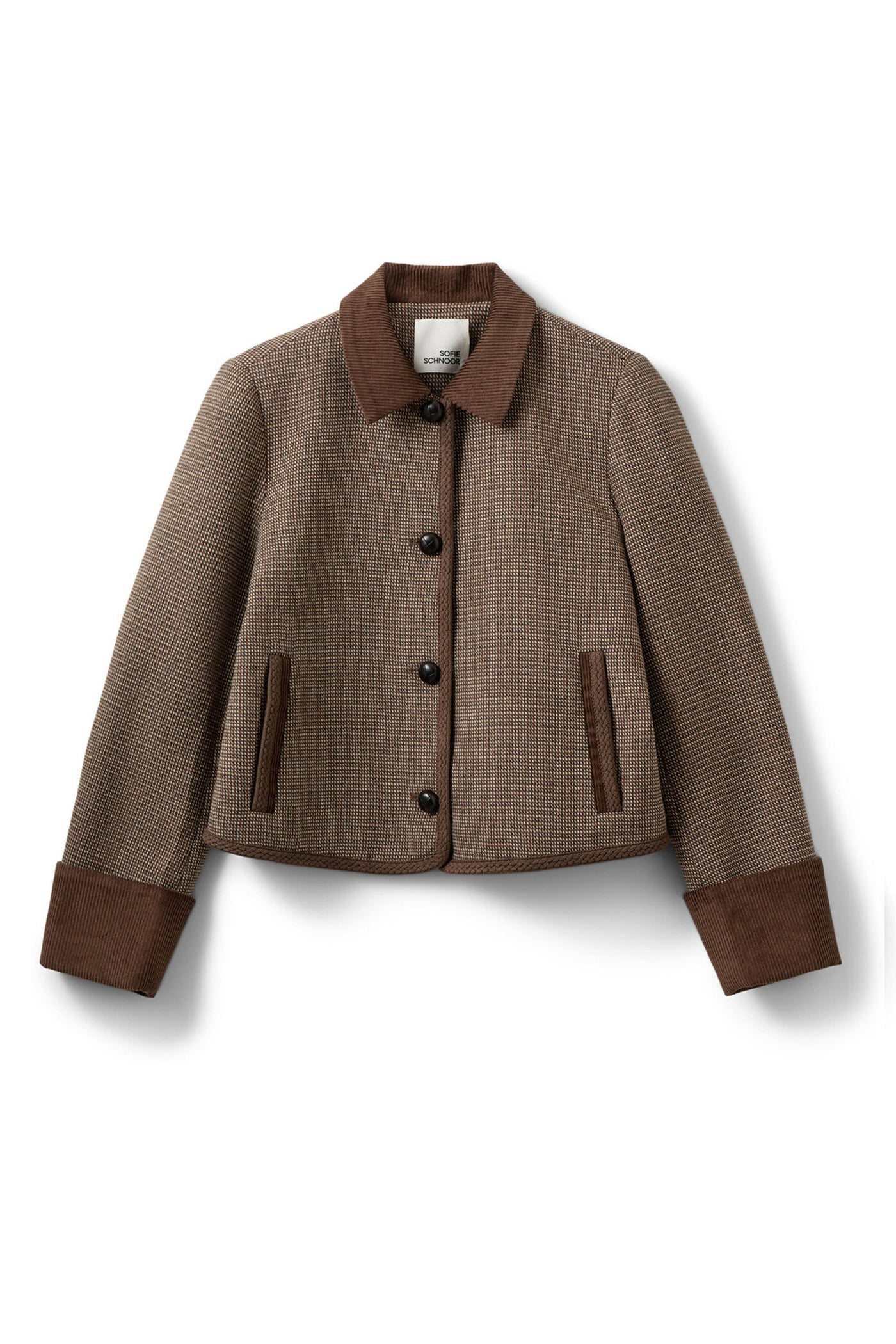 Kamikkasw Short Tweed Jacket Brown check - S263215