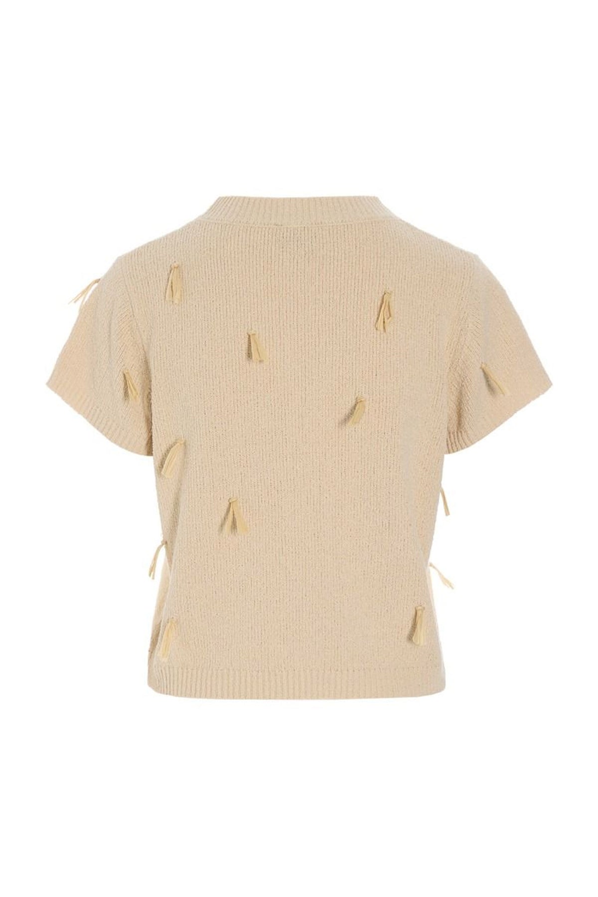 Kamitto kortærmet frynsebluse BAST - 263-1082-5815