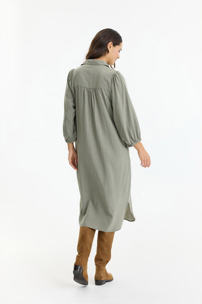 Karla Dress DUSTY GREEN - 16947 Thumbnail