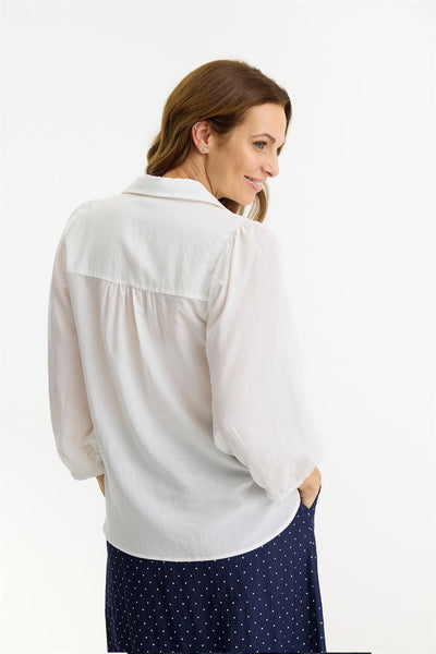 Karla blouse OFF WHITE - 16984 Thumbnail