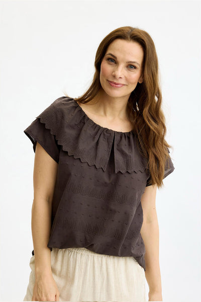 Katalina blouse Brown - 17097 Thumbnail