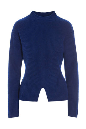 Kebukai højhalset bluse Twilight Blue - 257-1077-5457