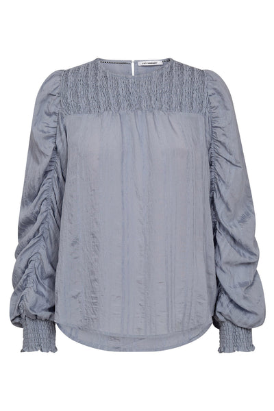 KesiCC Drape Sleeve Blouse 23-Pale Blue - 45023 Thumbnail