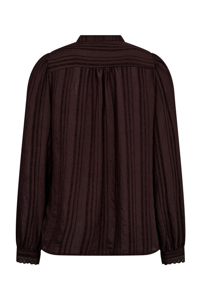 KesiCC Lace Shirt 145-Dark Brown - 35960 Thumbnail