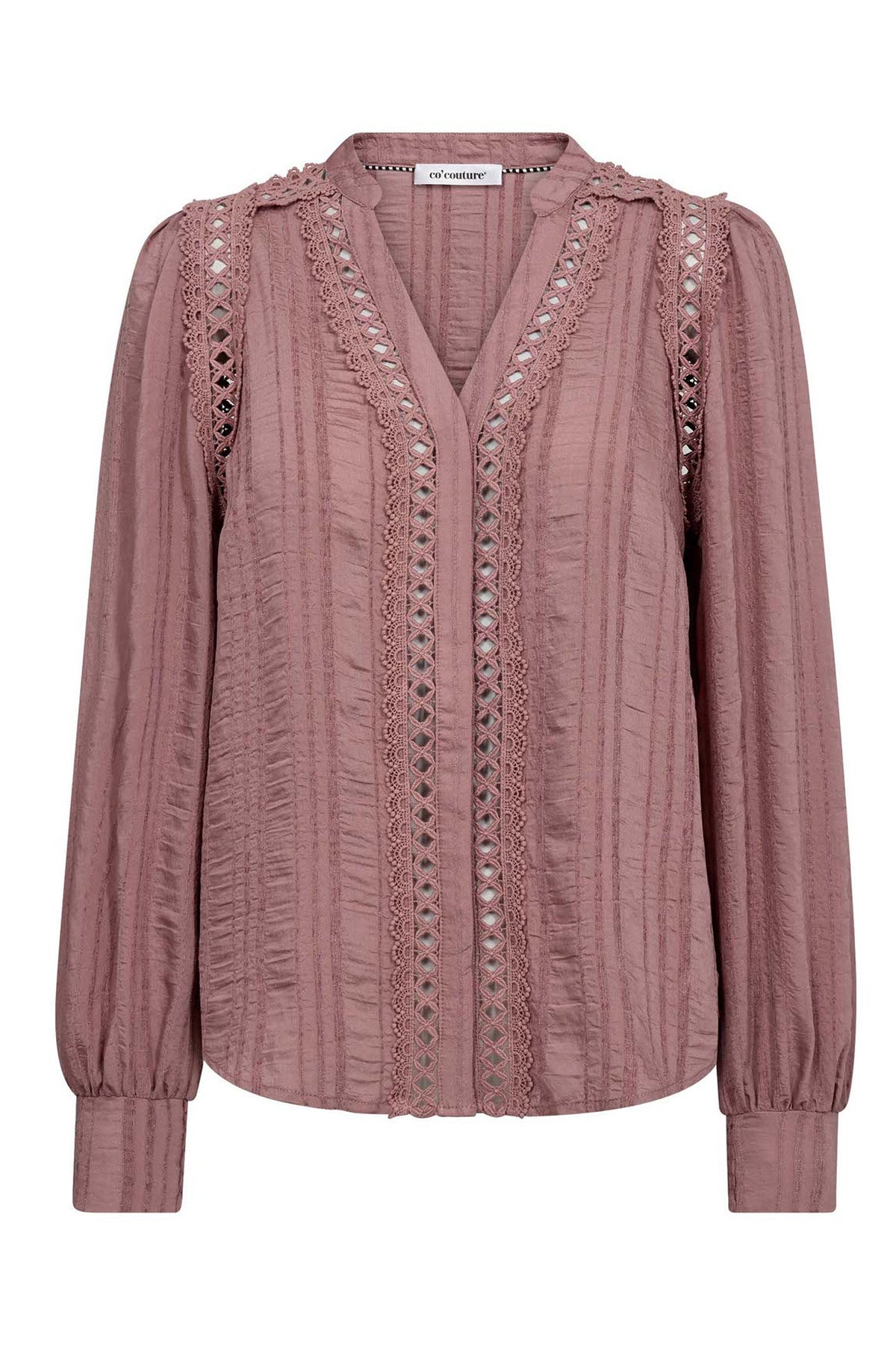 KesiCC Lace V-Shirt 103-Old Rose - 45025