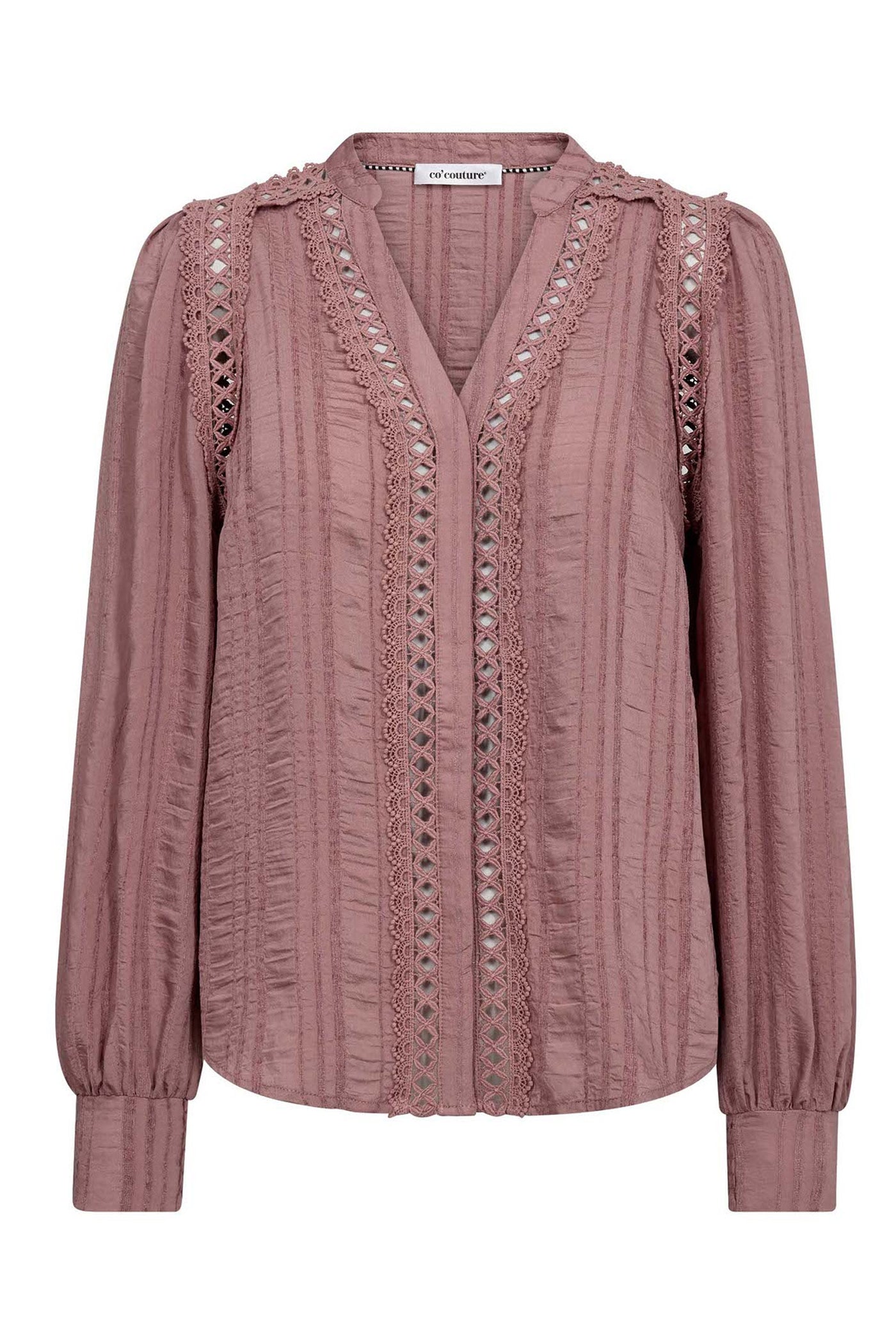 KesiCC Lace V-Shirt 103-Old Rose - 45025