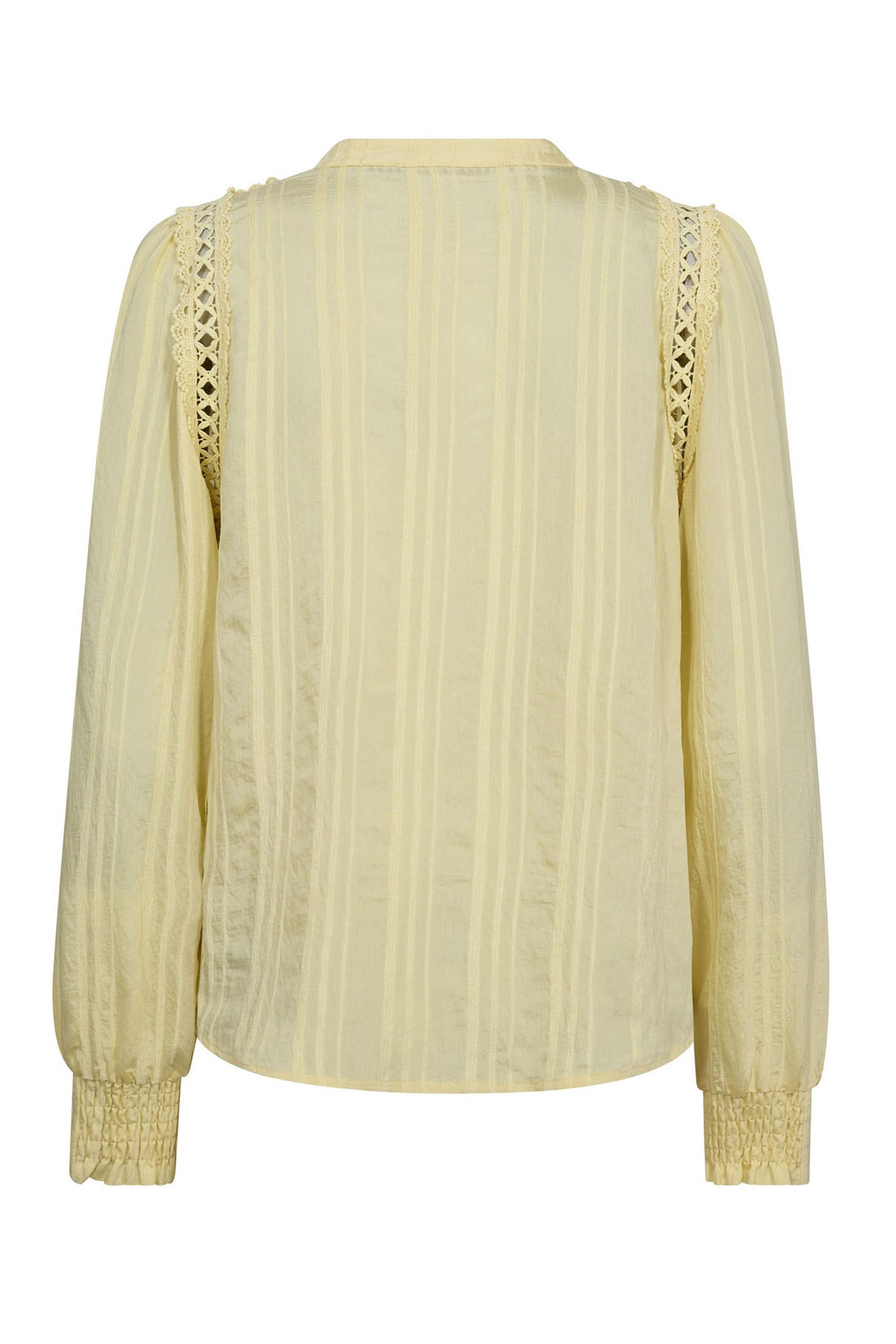 KesiCC Lace V-Shirt 171-PaleYellow - 45025