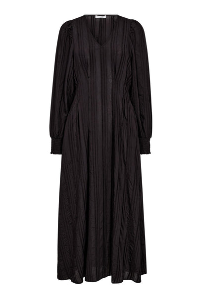 KesiCC Pleat LS Dress 96-Black - 36547 Thumbnail