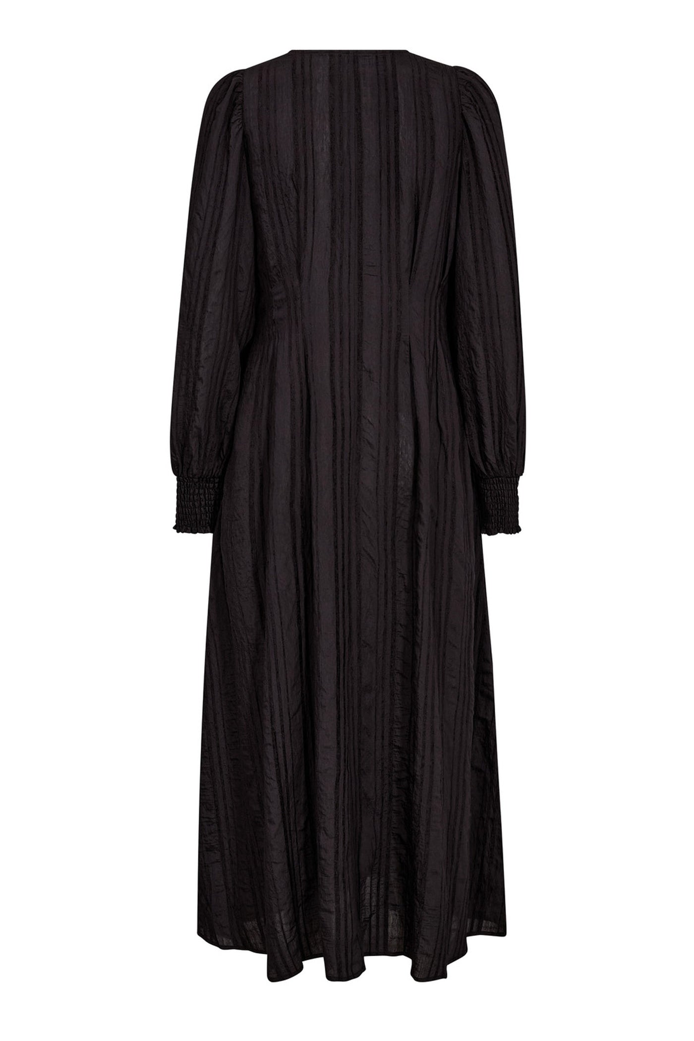 KesiCC Pleat LS Dress 96-Black - 36547