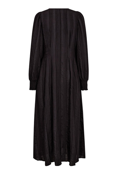 KesiCC Pleat LS Dress 96-Black - 36547 Thumbnail