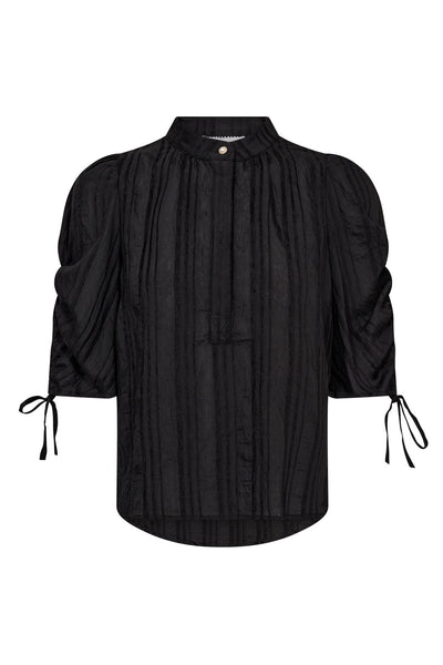 KesiCC SS Puff Blouse 96-Black - 35956 Thumbnail