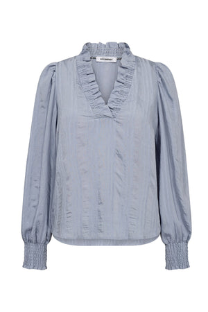 KesiCC V-Blouse 23-Pale Blue - 45024