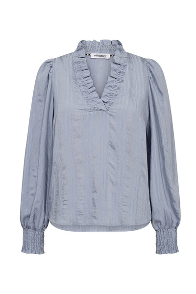 KesiCC V-Blouse 23-Pale Blue - 45024 Thumbnail